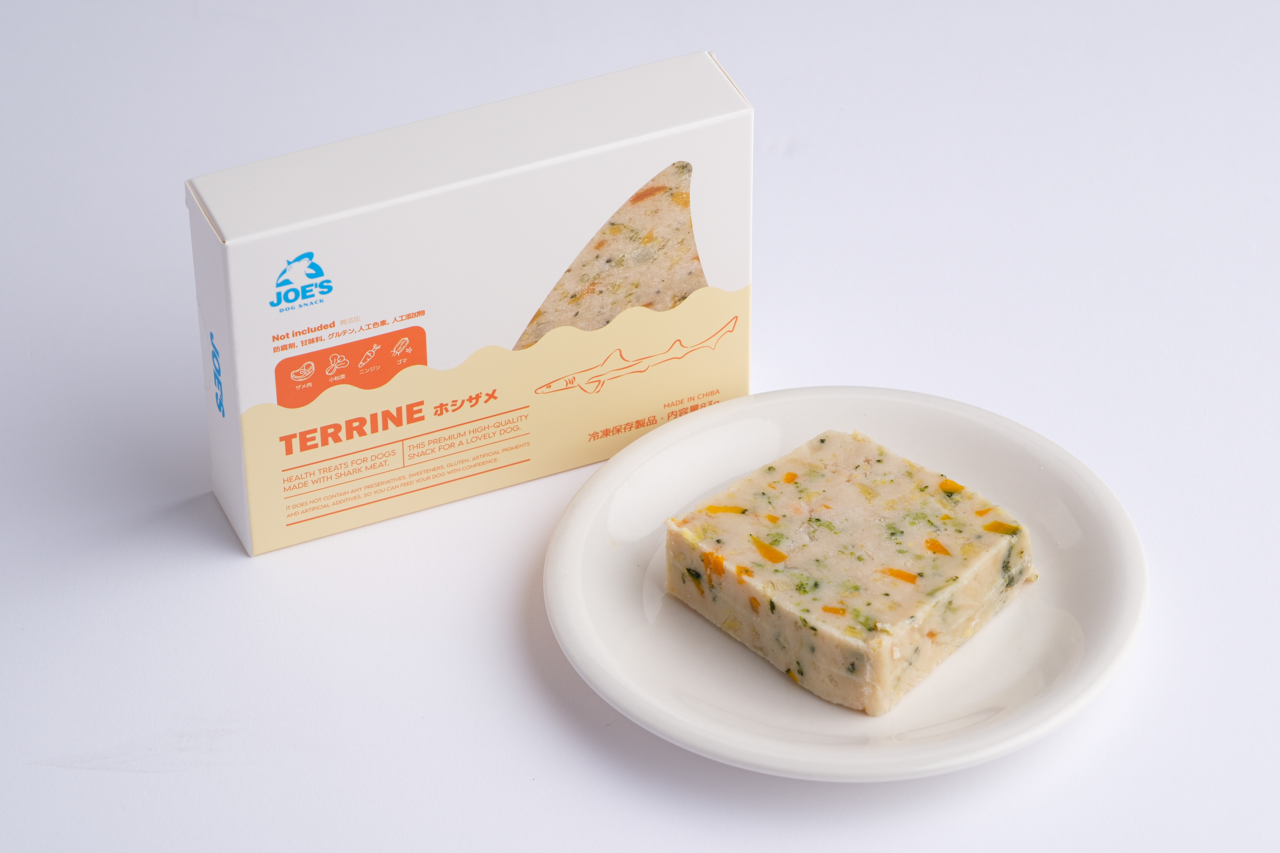 JOE’S 犬用テリーヌ｜ホシザメとかぼちゃ・ヤングコーン・ブロッコリー【無添加・国産】
