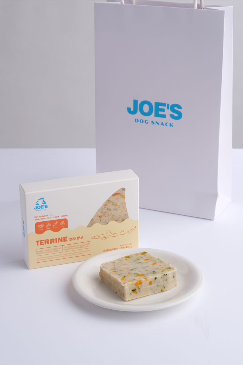 JOE’S 犬用テリーヌ｜ホシザメとかぼちゃ・ヤングコーン・ブロッコリー【無添加・国産】